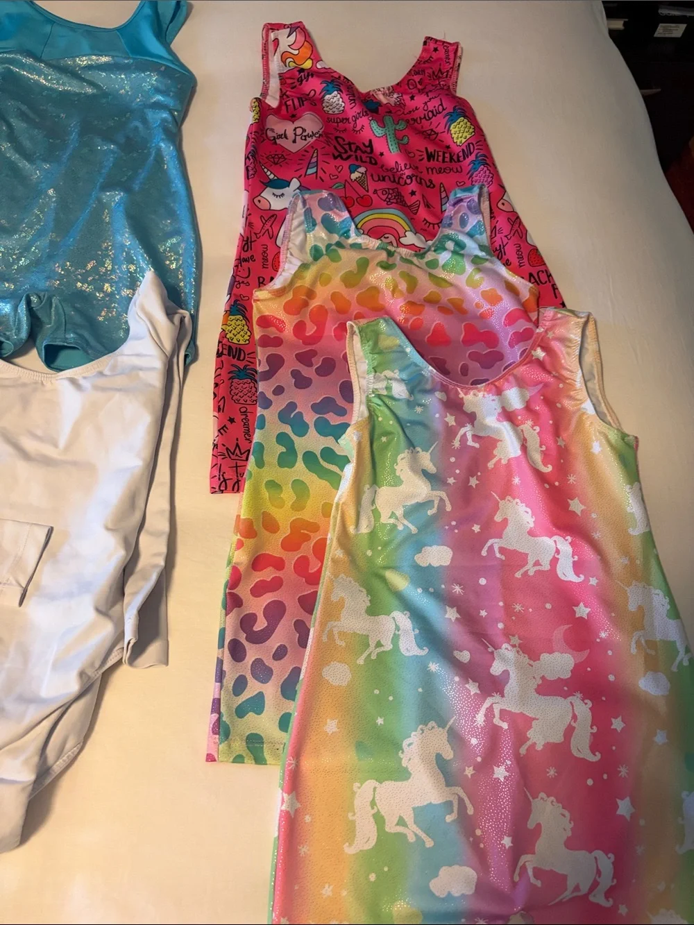 14 pieces Girls Gymnastics & Dancewear Set in multiple colors and styles. 4-6 yo